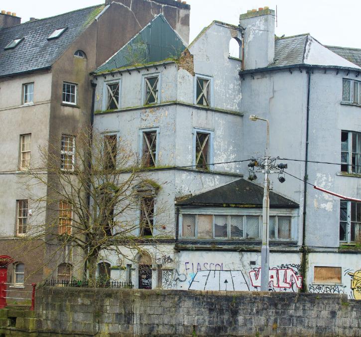 Grenville Place in its current dilapidated state.
