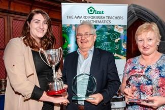 Irish Mathematics Teachers Awards 2019 - (l-r) Winner Sarah Tallon, Sponsor, Frank Kenny & Runner-up Breda Disney