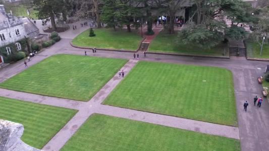 Birds eye view of the Quad, UCC