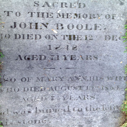 Death of Boole's father